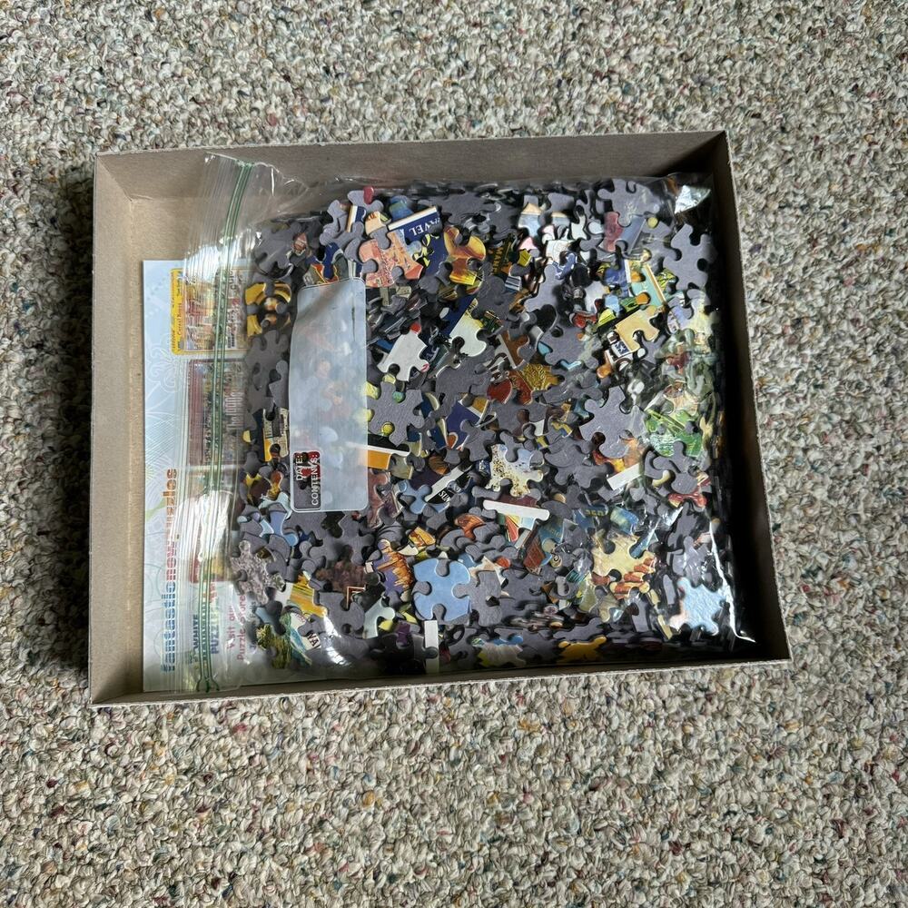 White Mountain Puzzle GOLDEN AGE OF RAILROADS 1000 Piece Complete - Picture 4 of 4